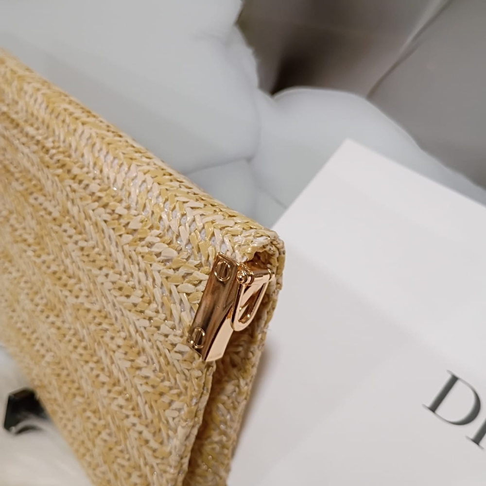 Dior Tan Clutch Raffia Crossbody Summer - Picture 3 of 5